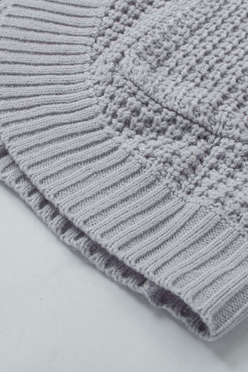 Pocket Knitted Solid Color Cardigan
